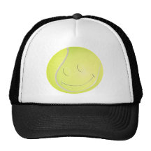 SMILEY FACE TENNIS BALL TRUCKER HAT