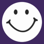 Smiley Face White Sticker stickers