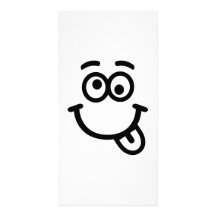 Smiley face wink custom photo card