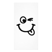 Smiley face wink picture card