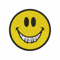 Smiley Face with Braces Embroidered Polo Shirt