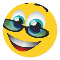 SMILEY FACE WITH GLASSES