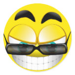 SMILEY FACE WITH SUNSHADES stickers