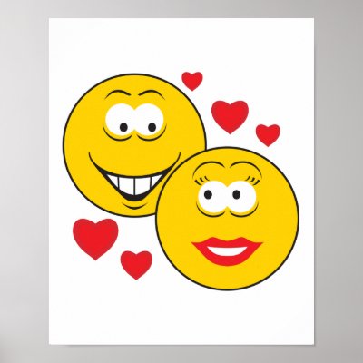 Cute Smily Faces on Smiley Faces In Love Valentine Posters By Doonidesigns