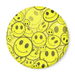 Smiley faces refrigerator magnet