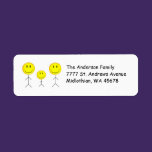 Smiley Faces Return Address Avery Label labels
