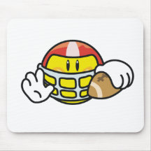 Smiley Football Mouse Pads