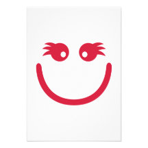 Smiley girl face invitation