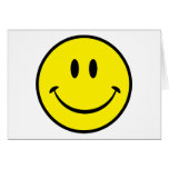 Smiley Happiness Face Greeting Cards
