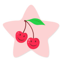 smiley happy face cherries stickers