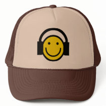 Smiley Headphones Mesh Hats