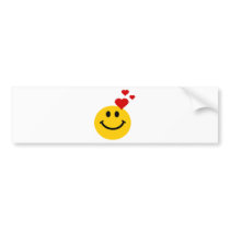 Smiley in Love Bumper Sticker