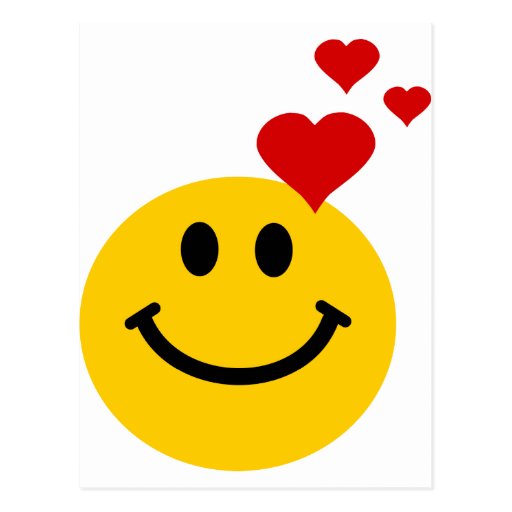 Smiley in Love Post Card