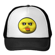 Smiley jaune collant le tounge casquettes de camionneur