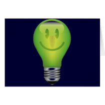 SMILEY LIGHT BULB CARD