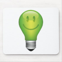 SMILEY LIGHT BULB MOUSE PADS
