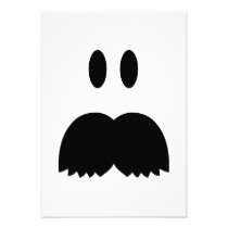 Smiley Mustache face invitations