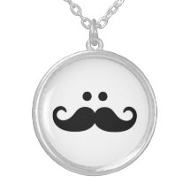 Smiley Mustache face Necklaces