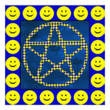 Smiley Pentacle Custom Announcements