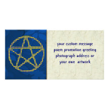 Smiley Pentacle Photo Greeting Card