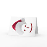 Smiley Santa Emoticon Greeting Card
