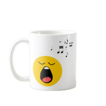Smiley singer coffee mug