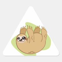 Smiley Sloth Triangle Stickers
