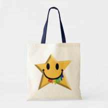 Smiley Star Rainbow Big Mouth Bags