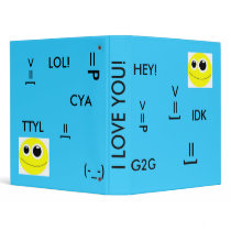 smiley texts 3 ring binders