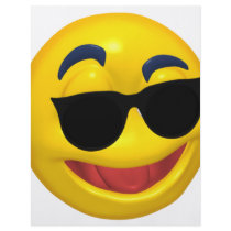 smiley wearing dark sun glasses personalized flyer
