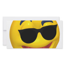 smiley wearing dark sun glasses photo greeting card