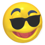 smiley wearing dark sun glasses stickers