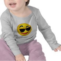 smiley wearing dark sun glasses tshirts