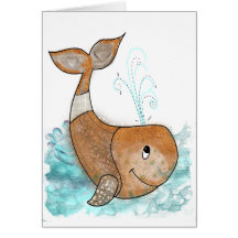 Smiley whale card