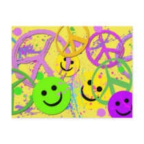 SMILEYS AND PEACE SIGNS POSTCARDS