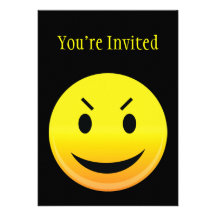 Smilie Face Evil Custom Invite