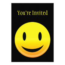Smilie Face Happy Custom Invite