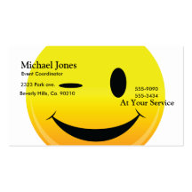 Smilie Face Wink Business Card