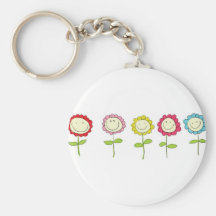 Smilin' Flowers Key Chain