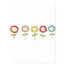 Smilin' Flowers Post Cards
