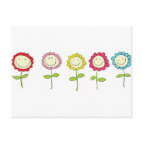 Smilin' Flowers Post Cards