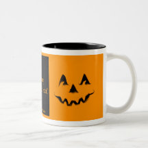 Smilin' Pumpkin Face Halloween mug