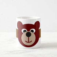 Smiling Bear | brown stripe Mugs