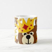 Smiling Bear With Crown Coffee Mug