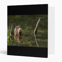 Smiling Beaver Vinyl Binder