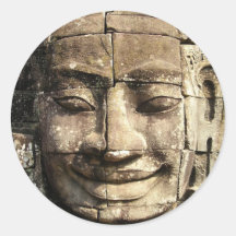 SMILING BUDDHA ROUND STICKER