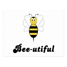 Smiling Bumble Bee Bee-utiful Postcard
