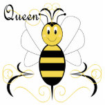 Smiling Bumble Bee Queen Bee Ornament Acrylic Cut Outs