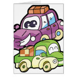 Smiling Car and Truck Greeting Card