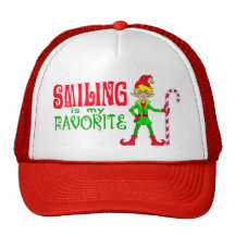 Smiling Christmas Elf Mesh Hats